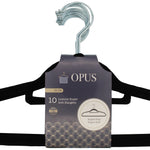 NON SLIP FLOCKED COAT CLOTHES HANGERS VELVET SPACE SAVING 5-COLOR (KIDS & ADULT)