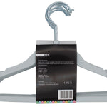 NON SLIP FLOCKED COAT CLOTHES HANGERS VELVET SPACE SAVING 5-COLOR (KIDS & ADULT)