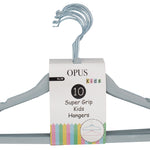 NON SLIP FLOCKED COAT CLOTHES HANGERS VELVET SPACE SAVING 5-COLOR (KIDS & ADULT)