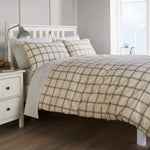 Vantona Easy Living Flannelette Oban Duvet Cover Set - Natural